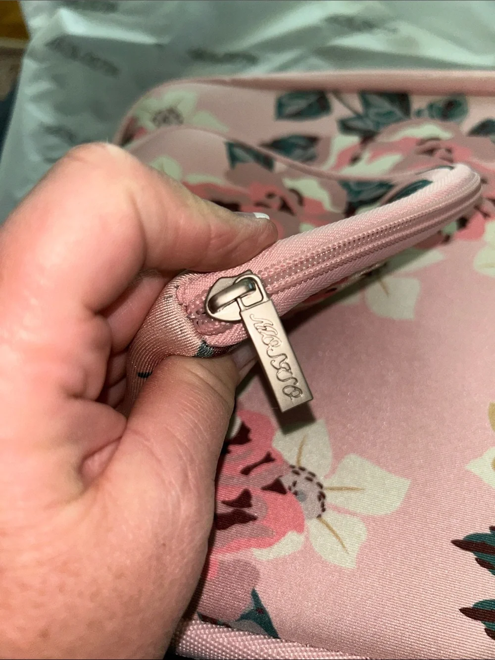 Pink Floral Tablet Sleeve with Matching Accessory Pouch